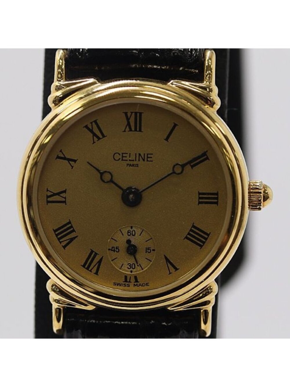 Celine Small Seconds Gold Dial Watch